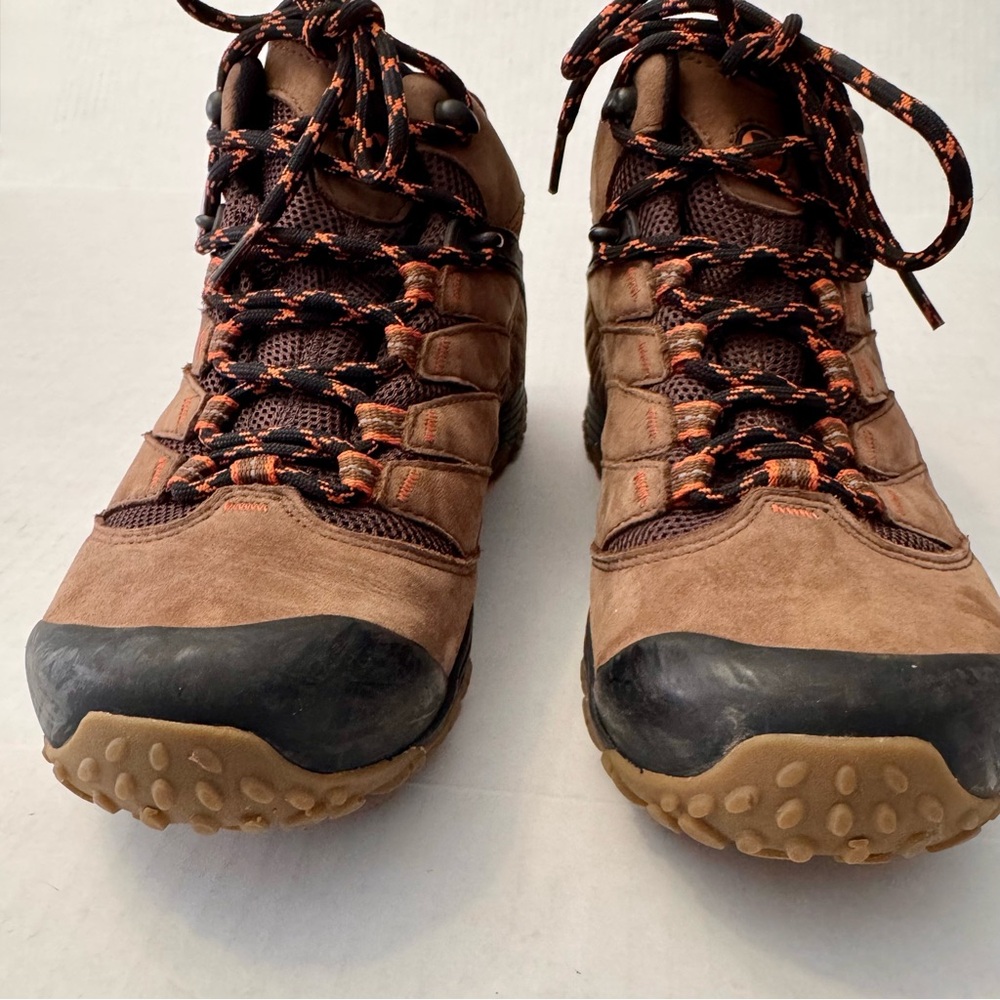 Merrell Mens Chameleon 7 Mid Waterproof Hiking Boots J84271 Tan Brown Size 8.5 - Picture 6 of 11